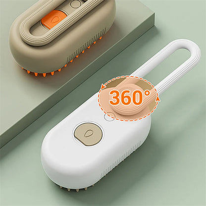 3-in-1 Electric Steam Cat Brush — Spray Grooming & Hair Removal Comb