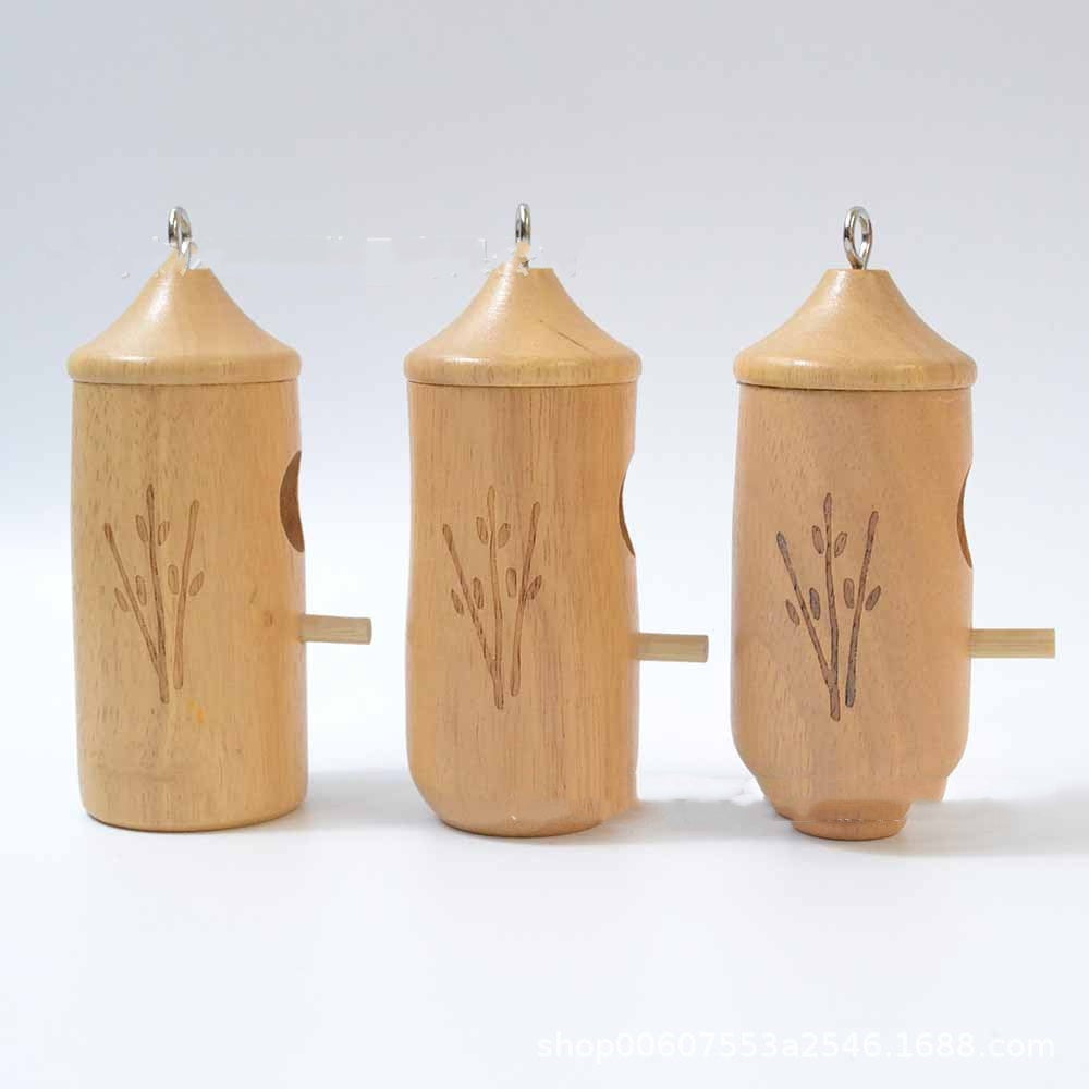 Hummingbird Hanging Swing Bird Nest House Wooden Craftwork
