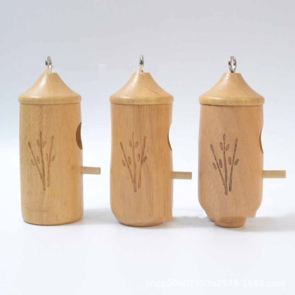 Hummingbird Hanging Swing Bird Nest House Wooden Craftwork