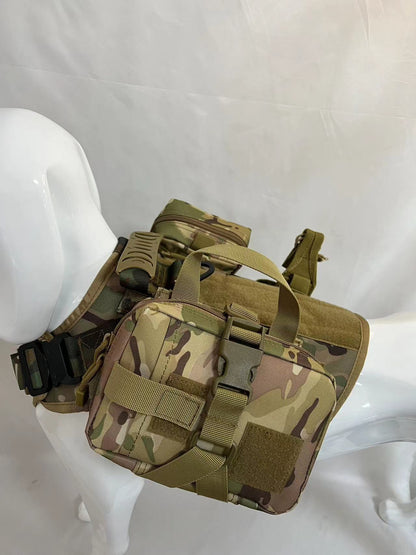 Outdoor Dog Vest with Water Bottle Pouch — Multifunctional Pet Clothes