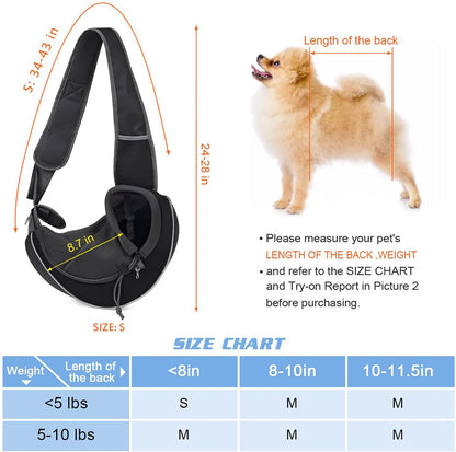 Crossbody Pet Carrier Bag — Portable Outdoor Dog & Cat Shoulder Bag