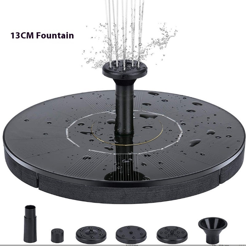 Solar Bird Bath Fountain — Floating Garden Water Feature for Birds