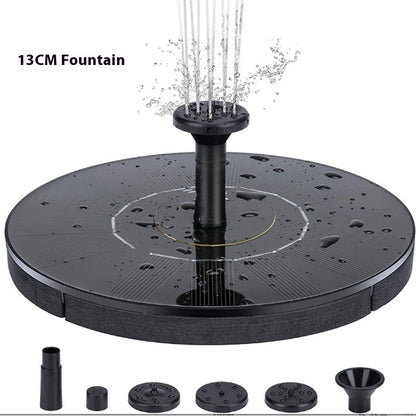 Solar Bird Bath Fountain — Floating Garden Water Feature for Birds
