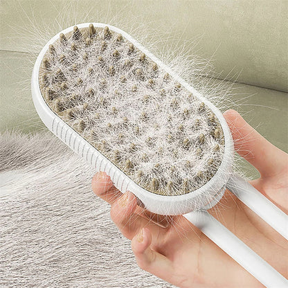 3-in-1 Electric Steam Cat Brush — Spray Grooming & Hair Removal Comb