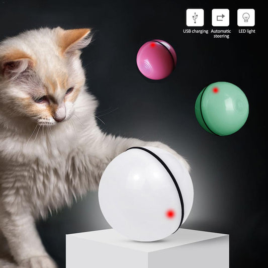 LED Laser Rolling Cat Toy Ball — Electronic Interactive Pet Toy