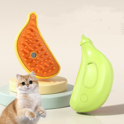 3-in-1 Pet Steam Brush — Spray Massage Grooming & Hair Removal Comb